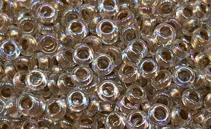 (image for) TOHO 11/o Demi Precision Round Seed Bead, Light Bronze Lined Crystal Rainbow, color # 11TD-262