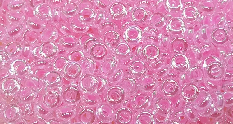(image for) TOHO 8/o Demi Round, Cotton Candy Pink Lined Crystal, color # 8TD-379