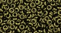 (image for) TOHO 11/o Demi Precision Round Seed Bead, Jet Gold Luster, color # 11TD-422
