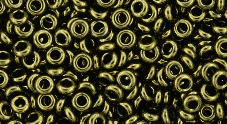(image for) TOHO 6/o Demi Round, Jet Gold Luster, color # 6TD-422