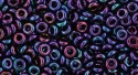 (image for) TOHO 11/o Demi Precision Round Seed Bead, Navy Blue Iris Higher Metallic, color # 11TD-504