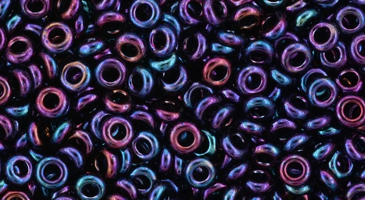 (image for) TOHO 8/o Demi Round, Navy Blue Iris Higher Metallic, color # 8TD-504