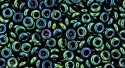 (image for) TOHO 6/o Demi Round, Teal Blue Iris Higher Metallic, color # 6TD-506