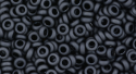 (image for) TOHO 11/o Demi Precision Round Seed Bead, Gunmetal Metallic Matte, color # 11TD-611