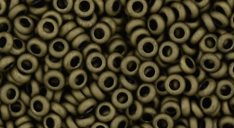 (image for) TOHO 6/o Demi Round, Olive Brown Iris Metallic Matte, color # 6TD-702