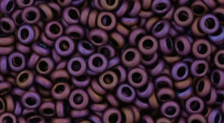 (image for) TOHO 6/o Demi Round, Plum Iris Metallic Matte, color # 6TD-703