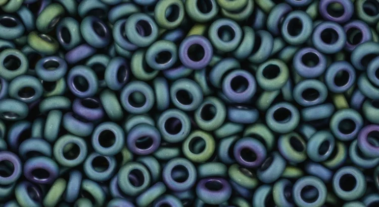 (image for) TOHO 6/o Demi Round, Teal Iris Metallic Matte, color # 6TD-706