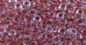 (image for) TOHO 11/o Demi Precision Round Seed Bead, Cranberry Lined Crystal Rainbow, color # 11TD-771
