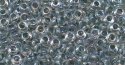 (image for) TOHO 11/o Demi Precision Round Seed Bead, Blue Topaz Lined Crystal Rainbow, color # 11TD-773