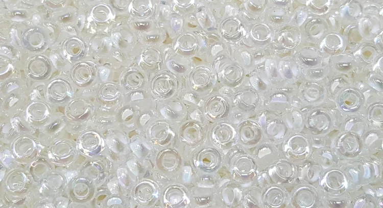 (image for) TOHO 11/o Demi Precision Round Seed Bead, Cream Lined Crystal Rainbow, color # 11TD-777