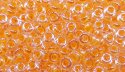 (image for) TOHO 11/o Demi Precision Round Seed Bead, Neon Orange Lined Crystal, color # 11TD-801
