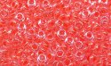(image for) TOHO 11/o Demi Precision Round Seed Bead, Neon Salmon Lined Crystal, color # 11TD-803