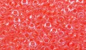 (image for) TOHO 8/o Demi Round, Neon Salmon Lined Crystal, color # 8TD-803