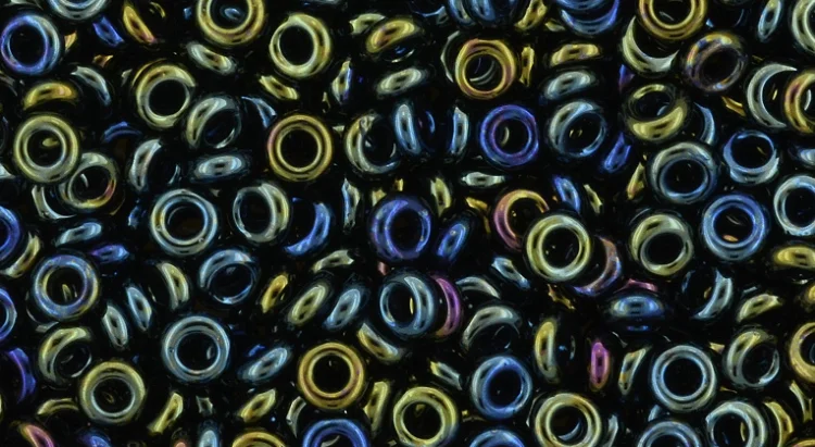 (image for) TOHO 6/o Demi Round, Green Iris Metallic, color # 6TD-84