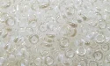 (image for) TOHO 11/o Demi Precision Round Seed Bead, White Lined Crystal, color # 11TD-981