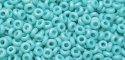 (image for) TOHO 11/o Demi Precision Round Seed Bead, Turquoise Opaque Rainbow Matte, color # 11TD-413F