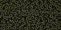 (image for) TOHO 11/o Demi Precision Round Seed Bead, Olive Green Metallic Matte, color # 11TD-617
