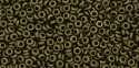 (image for) TOHO 11/o Demi Precision Round Seed Bead, Olive Brown Iris Metallic Matte, color # 11TD-702