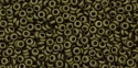 (image for) TOHO 11/o Demi Precision Round Seed Bead, Olive Brown Iris Metallic Matte, color # 11TD-702