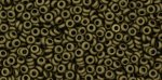 (image for) TOHO 11/o Demi Precision Round Seed Bead, Olive Brown Iris Metallic Matte, color # 11TD-702