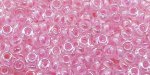 (image for) TOHO 8/o Demi Round, Light Rose Lined Crystal Rainbow, color # 8TD-780