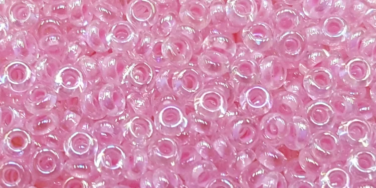 (image for) TOHO 11/o Demi Precision Round Seed Bead, Light Rose Lined Crystal Rainbow, color # 11TD-780
