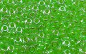 (image for) TOHO 8/o Demi Round, Neon Green Lined Crystal, color # 8TD-805