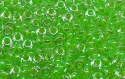 (image for) TOHO 11/o Demi Precision Round Seed Bead, Neon Green Lined Crystal, color # 11TD-805