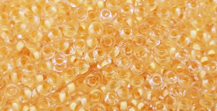 (image for) TOHO 11/o Demi Precision Round Seed Bead, Dark Golden Cream Lined Crystal Matte, color # 11TD-961F