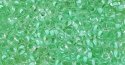 (image for) TOHO 11/o Demi Precision Round Seed Bead, Mint Green Lined Crystal, color # 11TD-975