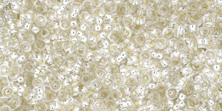 (image for) TOHO 8/o Demi Round, Crystal Silver Lined, PermaFinish, color # 8TD-PF21