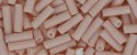 (image for) TOHO Size 2 Bugle Bead. 6mm Length-Rose Chalk Matte Opaque