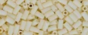 (image for) TOHO Size 1 Bugle Bead. 3mm Length-Ivory Chalk Matte Opaque