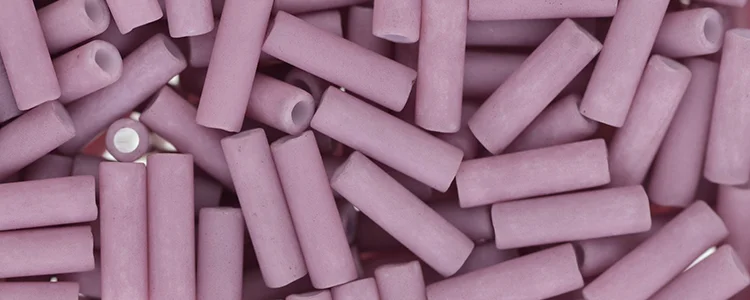 (image for) TOHO Size 2 Bugle Bead. 6mm Length-Dusty Rose Chalk Matte Opaque
