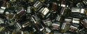 (image for) TOHO 2mm Cube Shape Seed Beads-Black Diamond Silver Lined