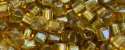 (image for) TOHO 2mm Cube Shape Seed Beads-Bronze Lined Topaz Rainbow