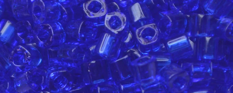 (image for) TOHO 1.5mm Cube Shape Seed Beads-Cobalt Blue Transparent