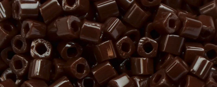 (image for) TOHO 1.5mm Cube Shape Seed Beads-Dark Brown Opaque