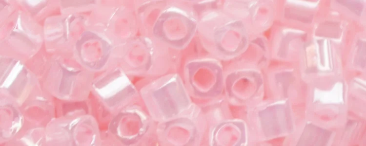 (image for) TOHO 1.5mm Cube Shape Seed Beads-Light Pink Ceylon Pearl
