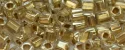 (image for) TOHO 3mm Cube Shape Seed Beads-Bronze Lined Crystal Transparent