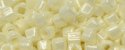 (image for) TOHO 2mm Cube Shape Seed Beads-Light Cream Opaque Luster