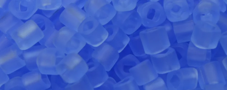 (image for) TOHO 2mm Cube Shape Seed Beads-Light Sapphire Transparent Matte