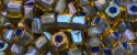 (image for) TOHO 2mm Cube Shape Seed Beads-Purple Lined Light Topaz Transparent