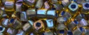 (image for) TOHO 2mm Cube Shape Seed Beads-Purple Lined Light Topaz Transparent