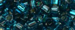 (image for) TOHO 2mm Cube Shape Seed Beads-Blue Zircon Silver Lined