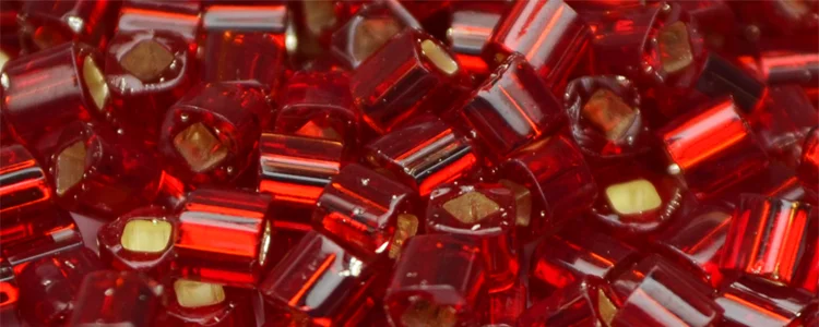 (image for) TOHO 3mm Cube Shape Seed Beads-Dark Ruby Silver Lined