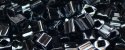 (image for) TOHO 4mm Cube Shape Seed Beads-Hematite Metallic