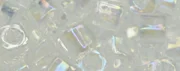 (image for) TOHO 3mm Cube Shape Seed Beads-Crystal Transparent Rainbow