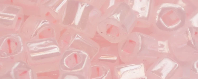 (image for) TOHO 4mm Cube Shape Seed Beads-Light Pink Ceylon Pearl