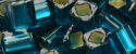 (image for) TOHO 4mm Cube Shape Seed Beads-Blue Zircon Silver Lined Matte